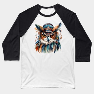 Watercolor Boho Owl #1 Baseball T-Shirt